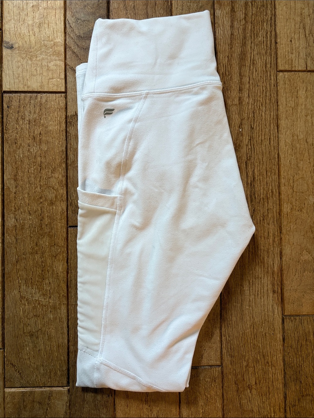 Fabletics White Performance Leggings with Side Pocket
